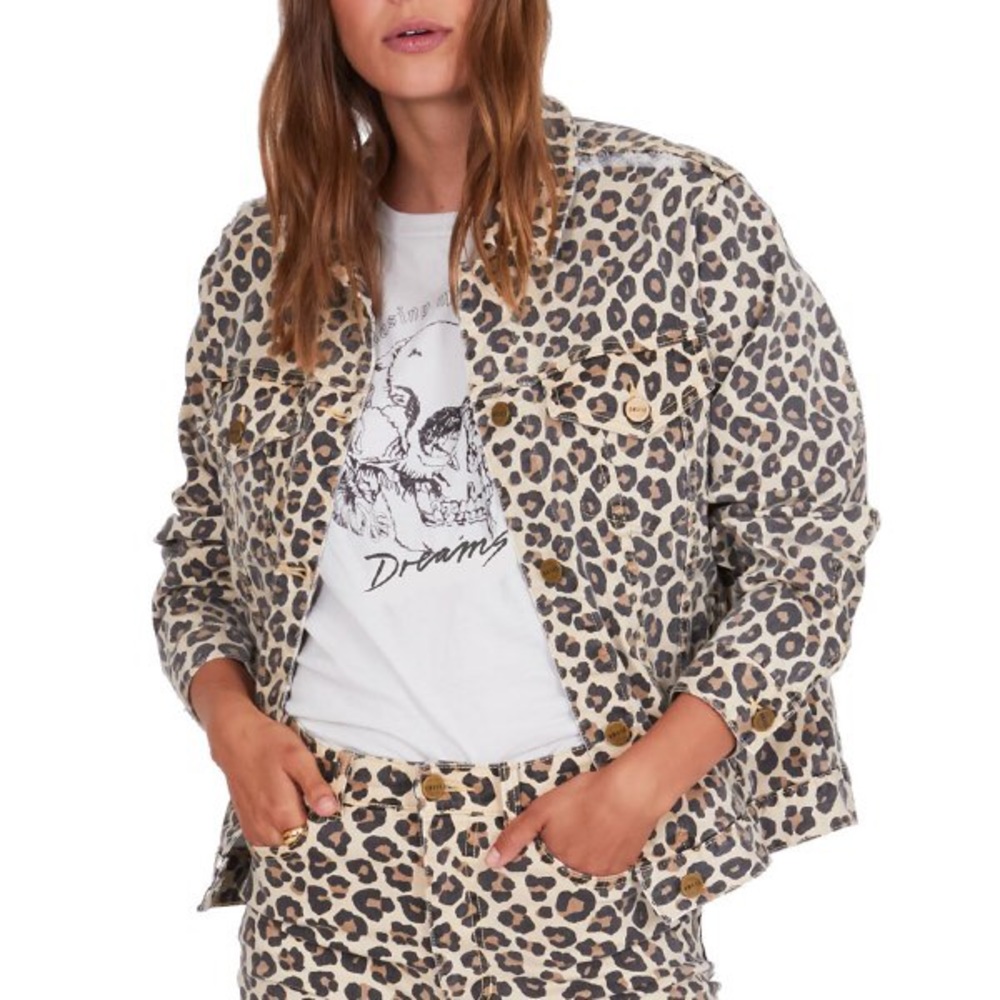 AMUSE Society Isabela Leopard Print Jacket